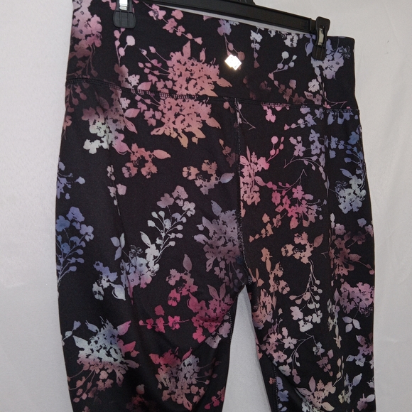 ZELOS Yoga Floral Print Ankle Leggings Size L Beautiful - Picture 6 of 11